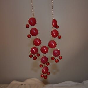 Maroon Long Bubble Necklace